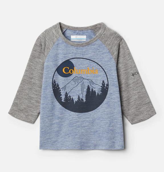 Columbia Outdoor Elements Shirts Blue Grey For Boys NZ31906 New Zealand
